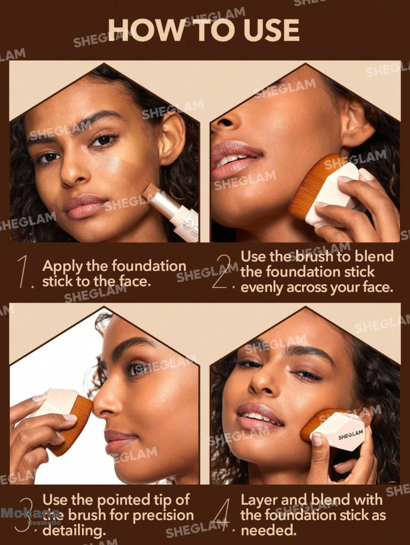 براش کرم پودر شیگلم مدل Skin Magnet - Image 4